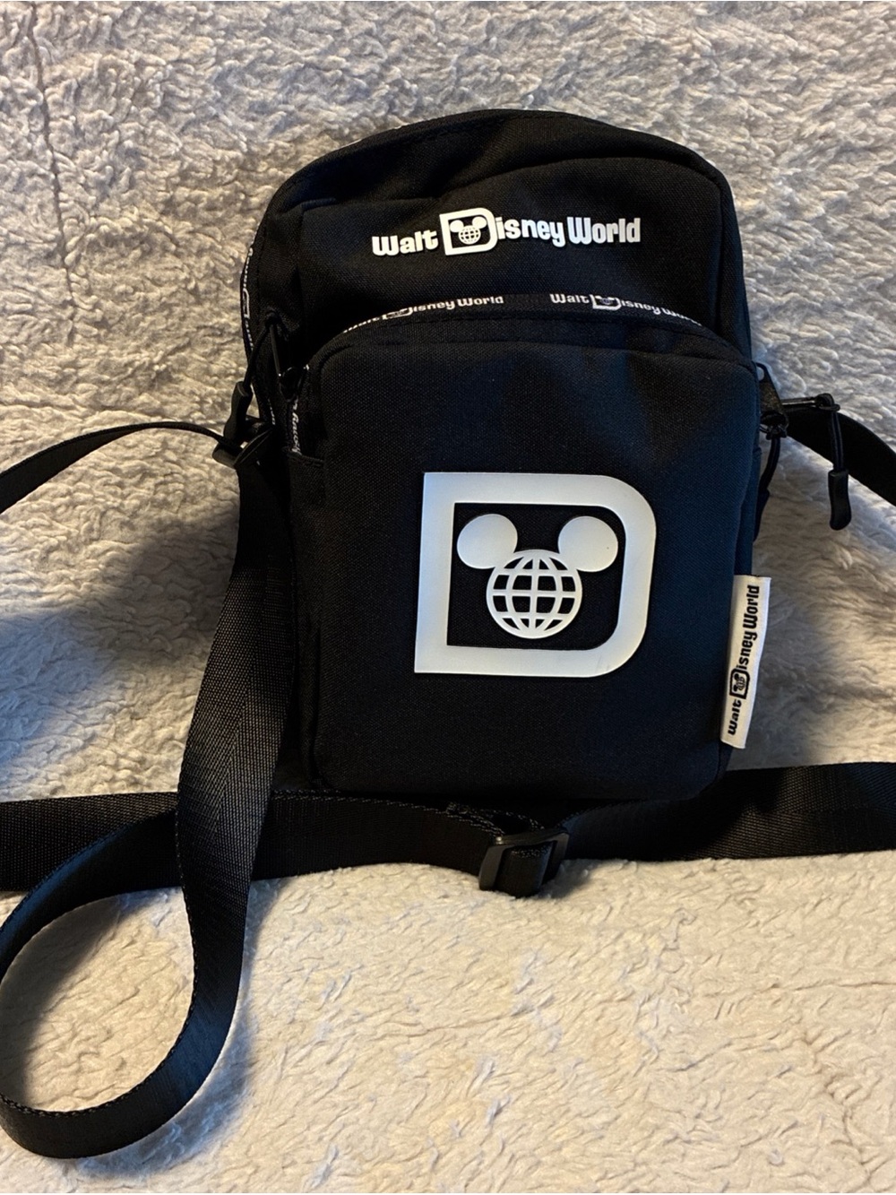 Disney Black Crossbody Bag with White Logo